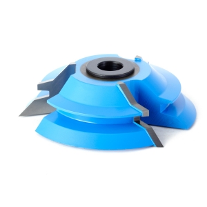 Amana Tool 998 Carbide Tipped 3-Wing Lock Miter 45 Deg Angle x 3-3/4 D x 1 CH x 1/2 & 3/4 Bore Shaper Cutter