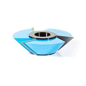 Amana Tool SC621 Carbide Tipped 3-Wing Bevel 45 Deg Angle x 4 D x 1 CH x 1 & 1-1/4 Bore Shaper Cutter