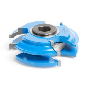Amana Tool SC579 Carbide Tipped 3-Wing Roman Ogee Reversible Stile & Rail 2-29/32 Dia x 1 Cut Height x 1/2 & 3/4 Bore Shaper Cutter for 1-Inch Material