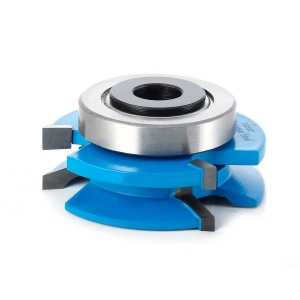 Amana Tool SC587 Carbide Tipped 3-Wing 18.6 Deg Beveled Reversible Stile & Rail 2-13/32 D x 1 CH x 1/2 & 3/4 Bore Shaper Cutter for 1-Inch Material