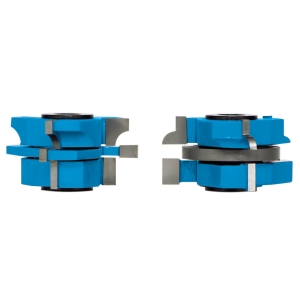 Amana Tool 940 2-PC Carbide Tipped 3-Wing Stile & Rail Concave Cabinet Door 2-1/2 D x 1-5/16 CH x 5/16 R x 1/2 and 3/4 Bore Shaper Cutter Set for 1-5/16 Material