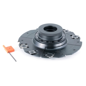 Amana Tool 61345 Insert Carbide Adjustable Groove w/Scorer and Ring Nut 160mm D x 4.0 to 7.5mm CH x 1-1/4 Bore Shaper Cutter