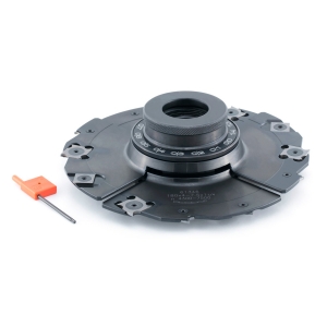 Amana Tool 61346 Insert Carbide Adjustable Groove w/Scorer and Ring Nut 180mm D x 4.0 to 7.5mm CH x 1-1/4 Bore Shaper Cutter