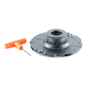 Amana Tool 61340 Insert Carbide Adjustable Groove w/Scorer & Ring Nut 160mm D x 8.0 to 15.0mm CH x 1-1/4 Bore Shaper Cutter