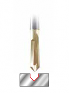 45612 90&deg; Angle x 1/4" CD x 3/4" CL x 1/8" B1 x 1/4" Shank x 2-1/4" OAL