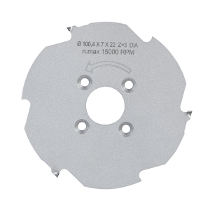 LAM100T3-PCD 100.4mm Diameter x 3 Teeth x 22mm Bore x 7mm Kerf x 4/4/36 Pinholes