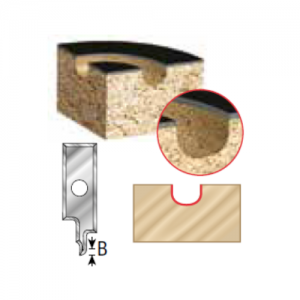RCK-422 3/32" Radius x 6mm (15/64") CL Core Box Engraving Knife for In-Groove System