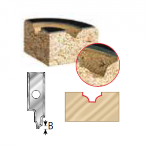RCK-412 3/32" Radius x 8mm (5/16") CL Corner Round Engraving Knife for In-Groove System