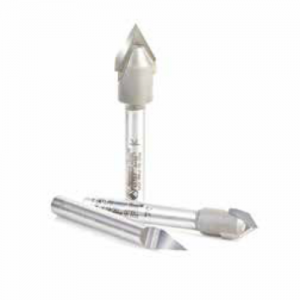 AMS-129 3-Piece Carbide Tipped "Zero-Point" 60 & 90 Degree V-Groove Router Bit Collection includes tool #’s 45771 (30&deg;), 45707 (60&deg;) and 45701 (90&deg;)