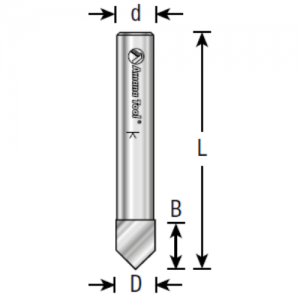 51710 1/4" CD x 3/8" CL x 1/4" Shank x 1-1/2" OAL