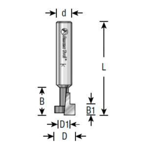 45650 3/8" CD x 13/64" D1 x 3/8" CL x 3/16" B1 x 1/4" Shank x 1-1/2" OAL