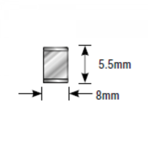 RCK-8-DLC 8 x 5.5 x 1.1mm 35&deg; Bevel 2 Cutting Edges Insert Knife For Solid Wood DLC Coated