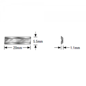 RCK-32 20 x 5.5 x 1.1mm 35&deg; Bevel 2 Cutting Edges Insert Knife For Gen. Purpose Wood, Chipboard, Plywood