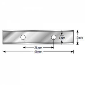 ICK-60 60 x 12 x 1.5mm 35&deg; Bevel 2 Cutting Edges Insert Knife For Gen. Purpose Wood, Chipboard, Plywood