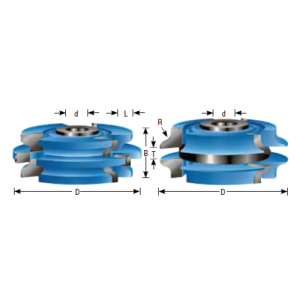 SC444 2-11/16" CD x 1" CL x 1/4" T x 7/16" OAL x 1/8" Radius x 1/2" & 3/4" Shank