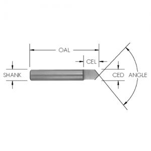 SN620 60 DEG ANGLE x 0.020" TIP FLAT x 1/4" SHANK x 2" OAL