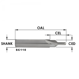 SC110 7/16" CD x 15/16" CL x 1/2" SHANK x 3" OAL, #8 Bugle-Head Round Wood Screws