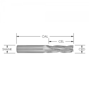 SRU340RUF 3/8" CD x 1-1/4" CL x 3/8" SHANK x 3" OAL