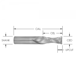 SMDUD539 3/8" CD x 7/8" CL x 3/8" SHANK x 3" OAL x 3/16" UPCUT