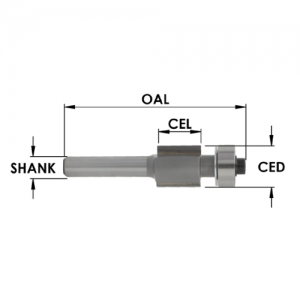 SE2419 1/2" CD x 1" CL x 1/4" SHANK