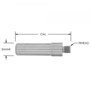 SEHMA-14 1/4" SHANK x 1-3/4" OAL x 1/4"-28 THREAD
