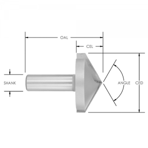 SE1526 1-3/4" CD x 1" CL x 1/2" SHANK x 2-1/4" OAL x 1/2" CUTTING HEIGHT