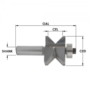 SE3402 1-17/32" CD x 25/32" CL x 1/2" SHANK x 3-1/16" OAL