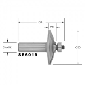 SE6019 1-3/4" CD x 7/16" CL x 1/2" SHANK x 2-5/16" OAL