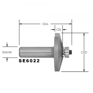 SE6022 1-3/4" CD x 7/16" CL x 1/2" SHANK x 2-5/16" OAL