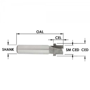 SE751 1.000" CD x 0.750" SM CD x 1/2" SHANK