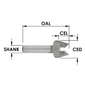 PCO-14 5/16"– 9/16" CD x 5/16" CL x 1/4" SHANK