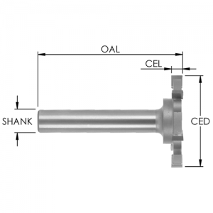 SE2986 2-1/16" CD x 1/8" CL x 1/2" SHANK x 6 FLUTES