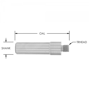 SARJM500 1/2" SHANK x 2" OAL x 3/8"-24 THREAD