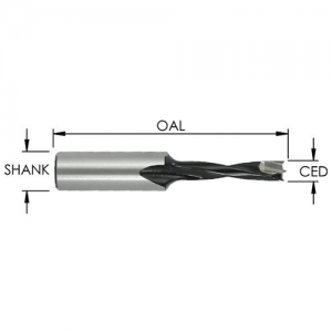 SE5716RH 16mm Brad Point CD x 10mm Shank x 57mm OAL, Right-Hand