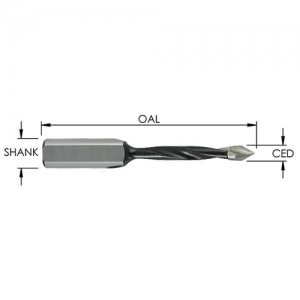 SEV7712RH 12mm V-Point Diameter x 10mm Shank x 77mm OAL, Right Hand
