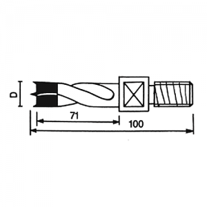 SETSM1010LH 10mm Diameter x M10 x 1.5 Shank Thread x 100mm OAL, Left Hand