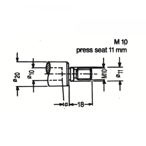QCDA1004LH M10 SHANK THREADS, Morbidelli®, Weeke®, Holtzer®, SCMI®, Reimall®, Vitap® Left Hand