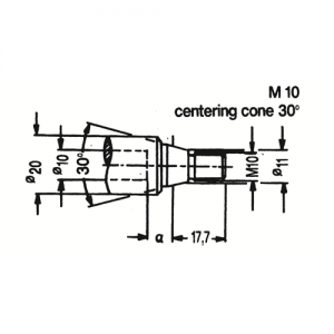 QCDA1005RH M10 SHANK THREADS, Busselatto®, Ompec®, Bilek®, Weeke® Right Hand