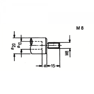 QCDA8002LH M8 SHANK THREADS, Nottmeyer® Left Hand