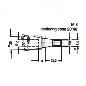 QCDA8006LH M8 SHANK THREADS, Bilek® Left Hand