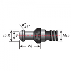 49001-45 ISO 30 - 45 degree Colombo Pull Stud