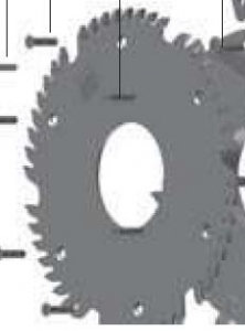 L 58220 Leitz Right Hand Saw Blade for Segment Hogger Saw - RH HW:250x3.2x80,Z42,Z48,WZ				