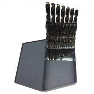 D/A29J-PC 1/16" - 1/2" x 64 THS Size x 118° 29 Piece Drill America HSS Surface treated Jobbers in Plastic Case Drill Set