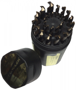 KFD29JX3/8-PC 1/16" - 1/2" x 64 THS Size x 135° 29 Piece KFD Black and Gold Jobbers with 3/8 Shank in Plastic Case Drill Set