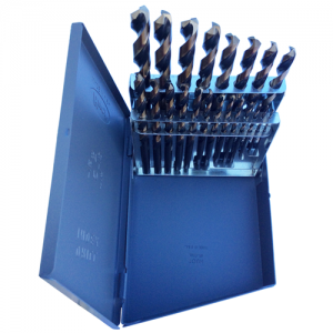 KFD21J-SET 1/16" - 3/8" x 64 THS Size x 135&deg; 21 Piece KFD HSS Black and Gold Jobbers Drill Set