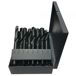 D/A833SD-CO-SET 1/2" - 1" x 64 THS Size x 1/2" Shank 33 Piece Drill America Cobalt S&D Drills in Metal Stand