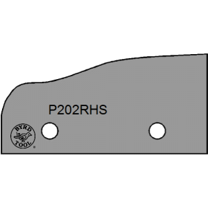 P202RHS Byrd Tool 50mm Wide Right Hand Panel Raise Carbide Inserts