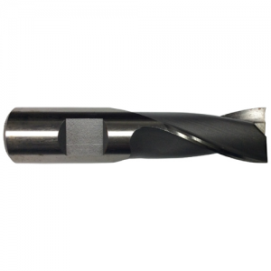 DWCTXL314 7/16" Size x 3/8" Shank Dia. x 13/16" Flute Length x 2-1/2" OAL Cobalt 2 Flute Single End End Mill