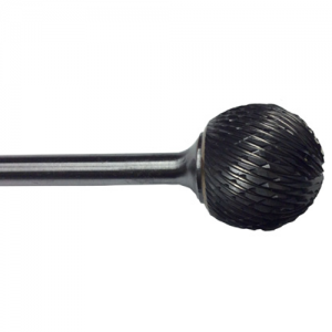 DULSD14 3/16" Cutting Diameter x 1/4" Length Of Cut Ball End Double Cut Solid Carbide Burr