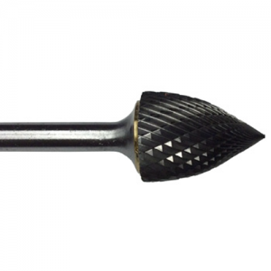 DULSG13 1/2" Cutting Diameter x 3/4" Length Of Cut Tree (Pointed End) Double Cut Solid Carbide Burr